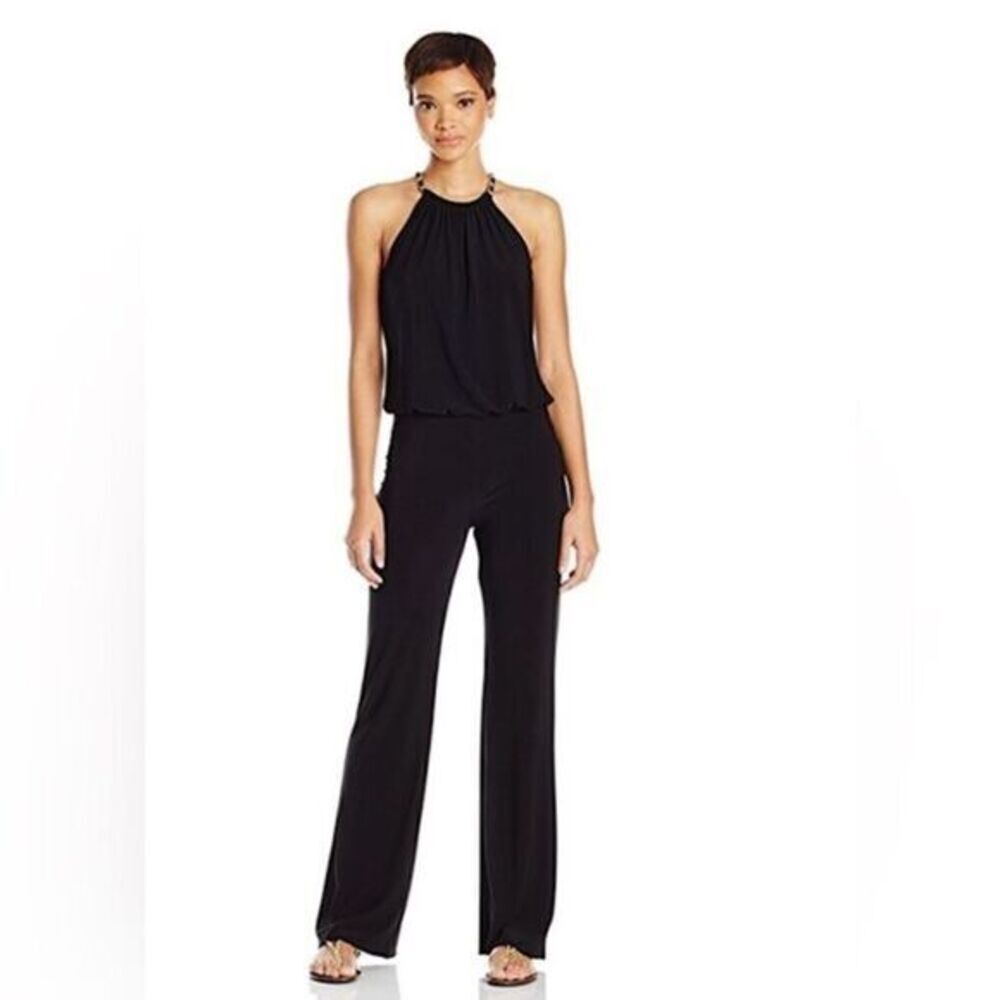 BLACK WIDE LEG JUMPSUIT